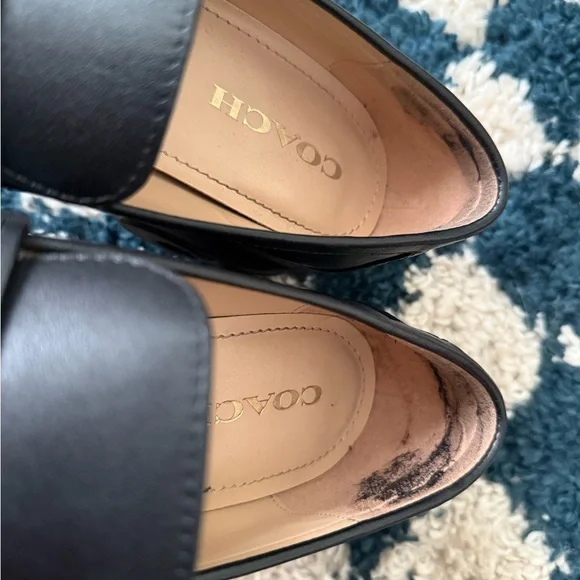 Coach Ruthie black leather chunky platform loafers - Picture 8 of 14